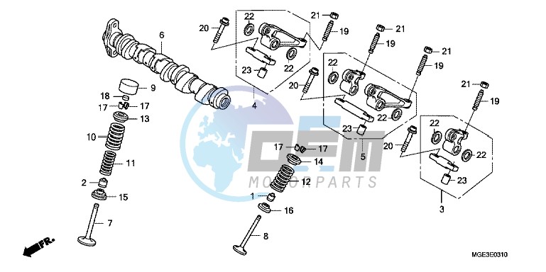 CAMSHAFT/ VALVE (REAR)