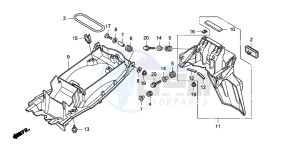 CBF600N drawing REAR FENDER (CBF600S8/SA8/N8/NA8)