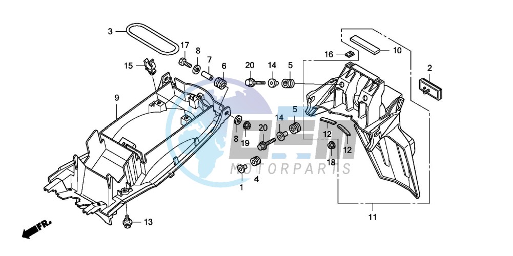 REAR FENDER (CBF600S8/SA8/N8/NA8)