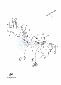 YB125 (2CSD) drawing HANDLE SWITCH & LEVER