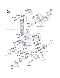 KX250 KX250-R1 EU drawing Suspension