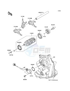 NINJA_ZX-10R_ABS ZX1000KEF FR XX (EU ME A(FRICA) drawing Gear Change Drum/Shift Fork(s)