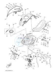 YZF125-A YZF-R125 (BGV2) drawing FUEL TANK