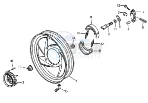 CITY 50 drawing REAR WHEEL