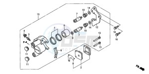 CG125ES drawing FRONT BRAKE CALIPER