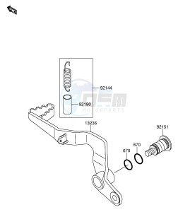 RM65 (E28) drawing BRAKE PEDAL