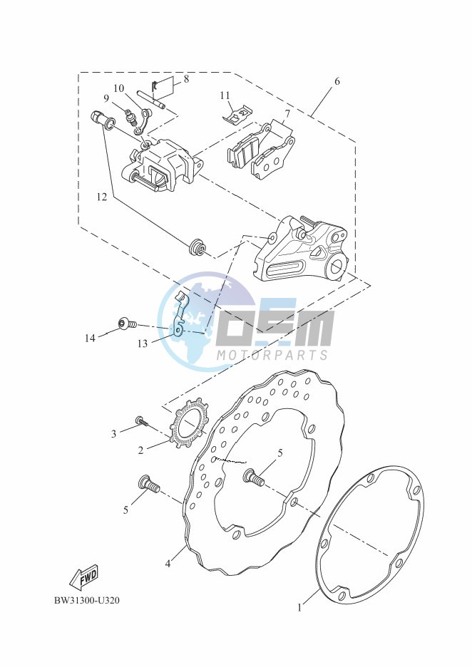 REAR BRAKE CALIPER