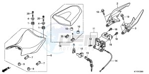 CBR125RWB CBR125RW E drawing SEAT