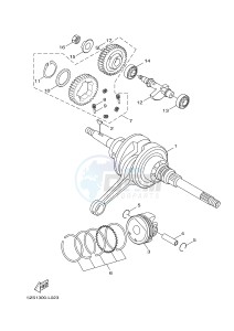 HW125 XENTER 125 (53B5) drawing CRANKSHAFT & PISTON