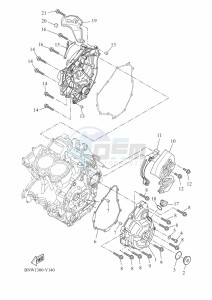 XTZ690 TENERE 700 (BNW1) drawing CRANKCASE COVER 1