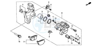 VT1100C2 drawing REAR BRAKE CALIPER