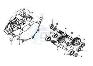 EURO MX E2 - 125 cc drawing GEAR GROUP