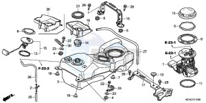 GL1800D GoldWing - GL1800-D UK - (E) drawing FUEL TANK