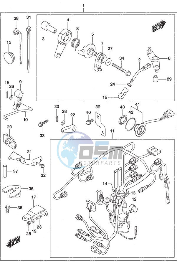 Remote Control Parts Tiller Handle w/Power Tilt