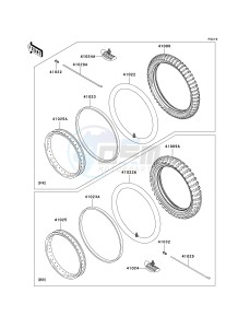 KDX200 H (H6F) 80 H6F drawing WHEELS_TIRES