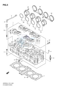 GSF650 (E21) Bandit drawing CYLINDER HEAD