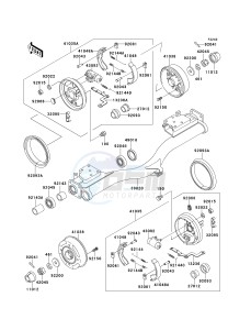 KAF 620 A6 [MULE 2510 4X4] (A6) [MULE 2510 4X4] drawing REAR HUBS_BRAKES