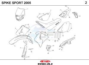 SPIKE-50-SPORT-RED drawing COWLING