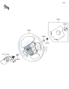 MULE PRO-DXT KAF1000BHF EU drawing Steering Wheel