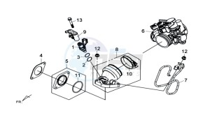 MAXSYM 400 I drawing INLET / FUEL INJECTOR / THROTTLE VALVE BODY