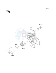 KVF 750 E [BRUTE FORCE 750 4X4I NRA OUTDOORS] (E8F-E9FA) E8F drawing REAR HUB