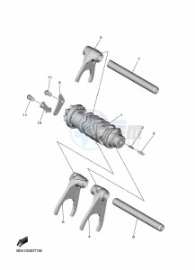 NIKEN GT MXT850D (B5B9) drawing SHIFT CAM & FORK