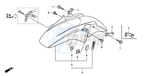 CB1300SA CB1300SUPERBOLD'OR drawing FRONT FENDER