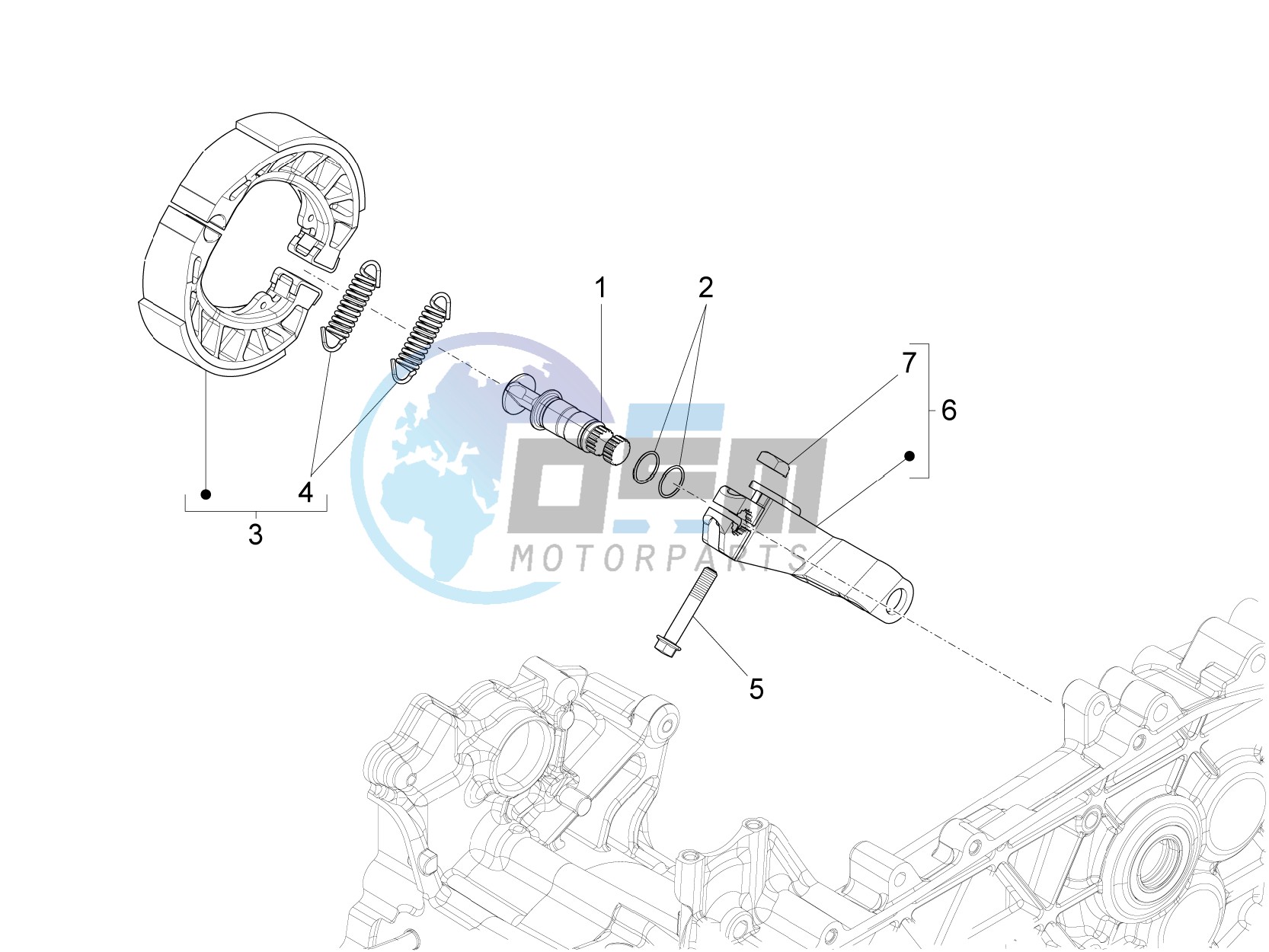 Rear brake - Brake jaw