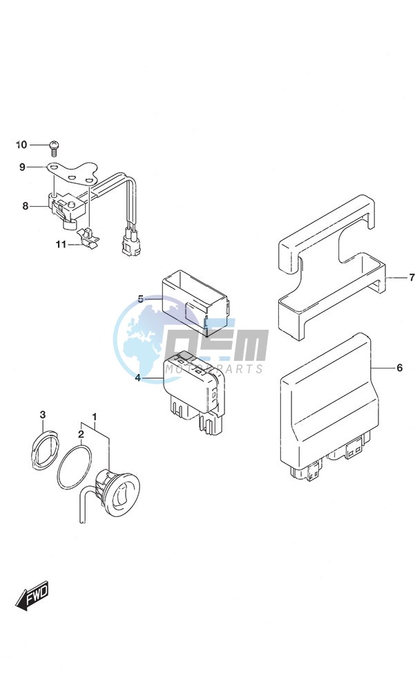 PTT Switch/Engine Control Unit