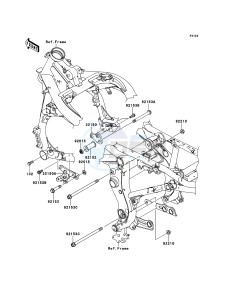 ER-6n ABS ER650B8F GB XX (EU ME A(FRICA) drawing Engine Mount