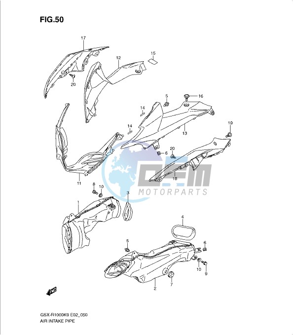 INTAKE PIPE (MODEL K9)