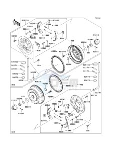 KAF 620 K [MULE 3010 TRANS4X4 HARDWOODS GREEN HD] (K6F-K8F) K8F drawing FRONT HUBS_BRAKES-- K7F_K8F- -