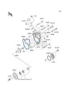 KX 250 T [KX250F] (7F) T7F drawing WATER PUMP