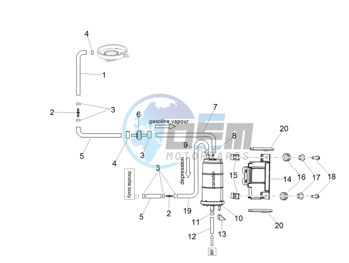 Fuel vapour recover system