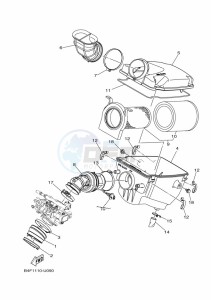 YFM700FWB YFM70KDXK (B6K3) drawing INTAKE