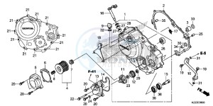 CRF250LE CRF250L Korea - (KO) drawing RIGHT CRANKCASE COVER