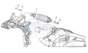 Shiver 750 (AA, JP, K, MAL, T, TW) drawing Rear shock absorber