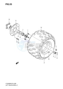 LT-Z400 (E19) drawing LEFT REAR WHEEL