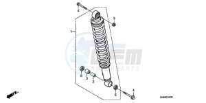 TRX250XA Europe Direct - (ED) drawing REAR CUSHION