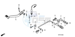 CBR125RWA Australia - (U / BLA) drawing PEDAL