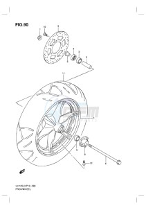 UH125Z BURGMAN EU drawing FRONT WHEEL