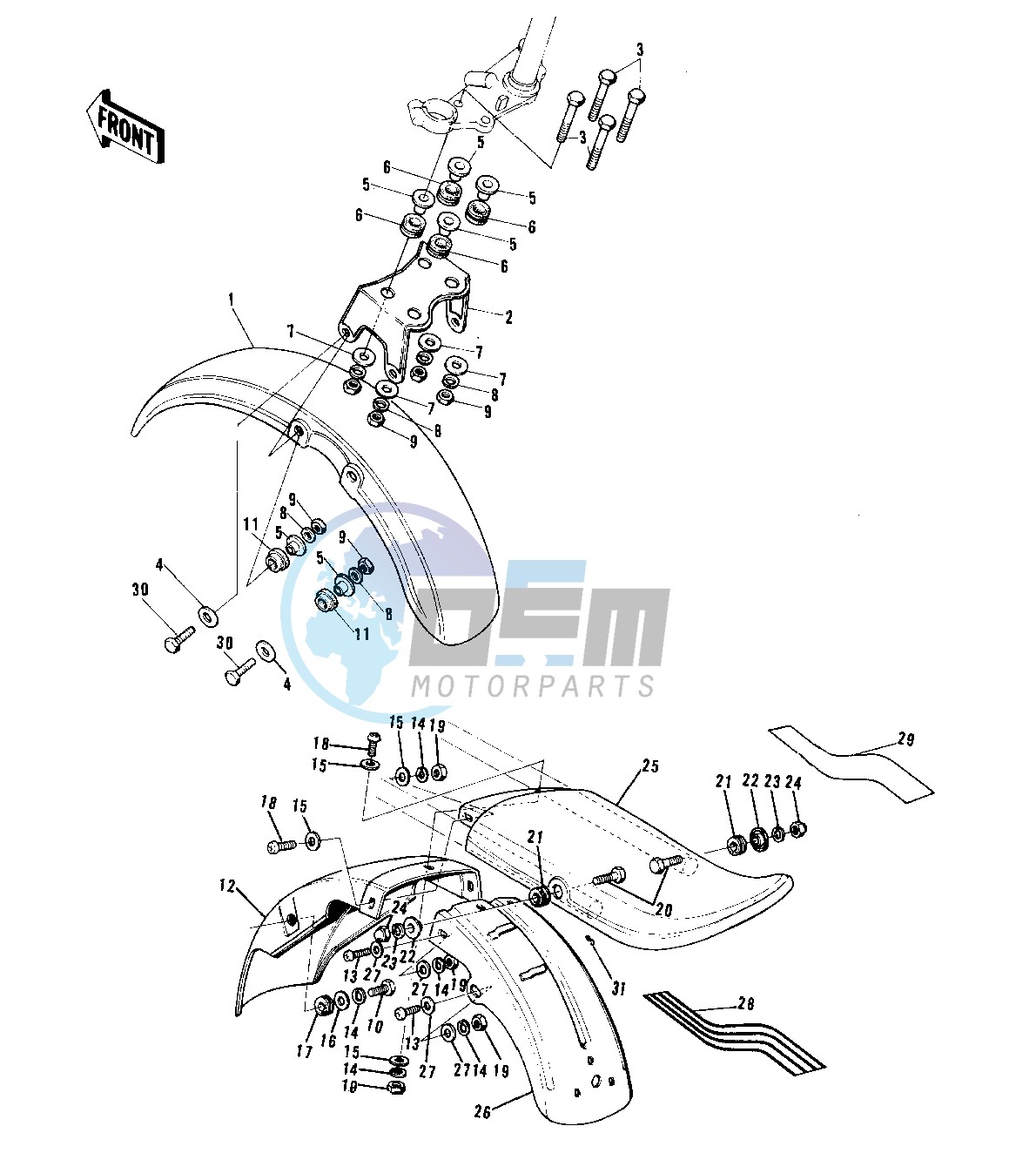 FENDERS -- 72-73 G5-A- -