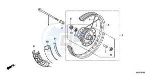 CRF100FC drawing FRONT WHEEL