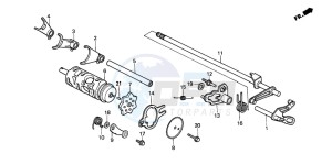 TRX200D FOURTRAX 200 drawing GEARSHIFT DRUM