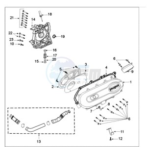 TWEET 50 A X drawing CRANKCASE COVER