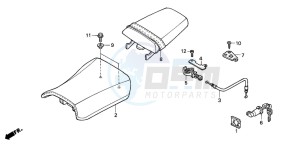 CBR600FR drawing SEAT (CBR600F42-3/FS/FR)