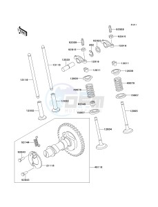 KAF 300 B [MULE 500] (B1-B2) [MULE 500] drawing VALVE-- S- -_CAMSHAFT-- S- --- KAF300-B1- -