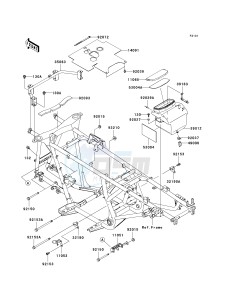 KVF 650 D ([BRUTE FORCE 650 4X4] (D6F-D9F) D6F drawing FRAME FITTINGS