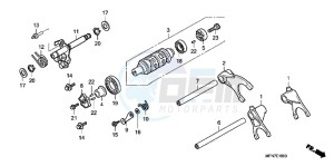 CB1000RAB drawing GEARSHIFT DRUM