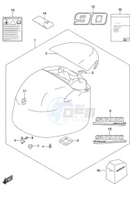 DF 90A drawing Engine Cover